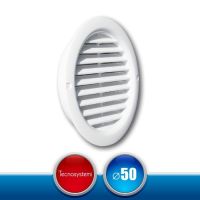 TECNOSYSTEMI 11104043 Griglia Circolare ad Incasso in ABS - Diametro 50 mm