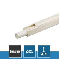 DIVERSITECH 1101-0104-01 Canalina di Servizio Canalsplit 25x25 A Bianco Avorio per Copertura Tubi di Scarico Condensa - 1 mt