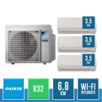 DAIKIN 3MXF68B + 3x FTXF35F Wand-Trialsplit-Set Sensira Serie MXF R32 mit hoher Effizienz und integriertem WLAN - 6.8 kW